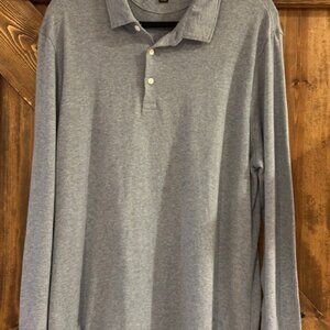 J.Crew Mens Cotton Cashmere Blend Collared Sweater-Polo Light Blue XL